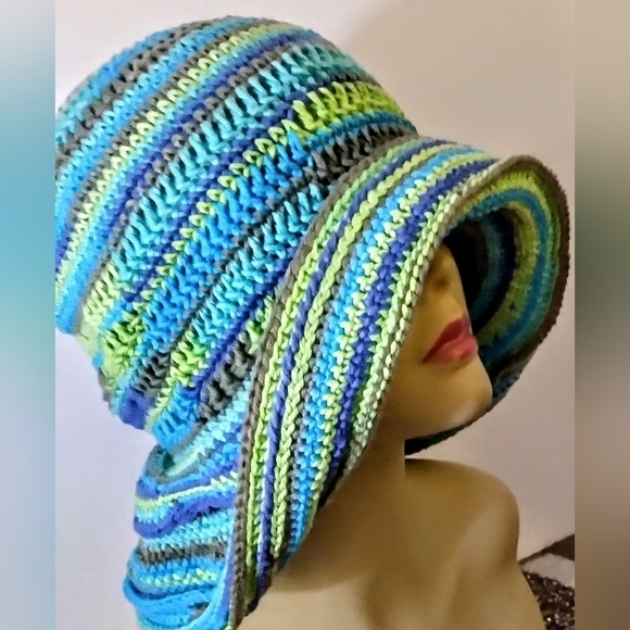 NWT Eco-friendly Cotton Retro Versatile Crochet Flapper Hat main image 6